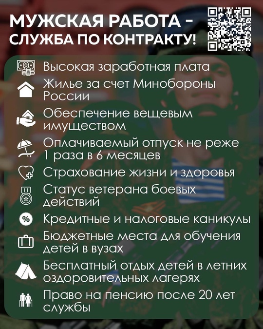 Служба по контракту  это не просто работа, это дело настоящих мужчин, готовых стоять на защите своей Родины и быть примером для будущих поколений!